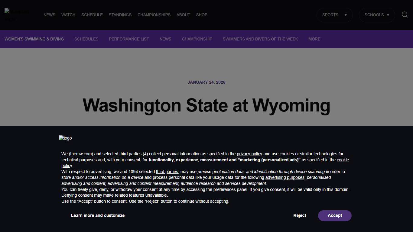 Washington State at Wyoming – Mountain West Conference